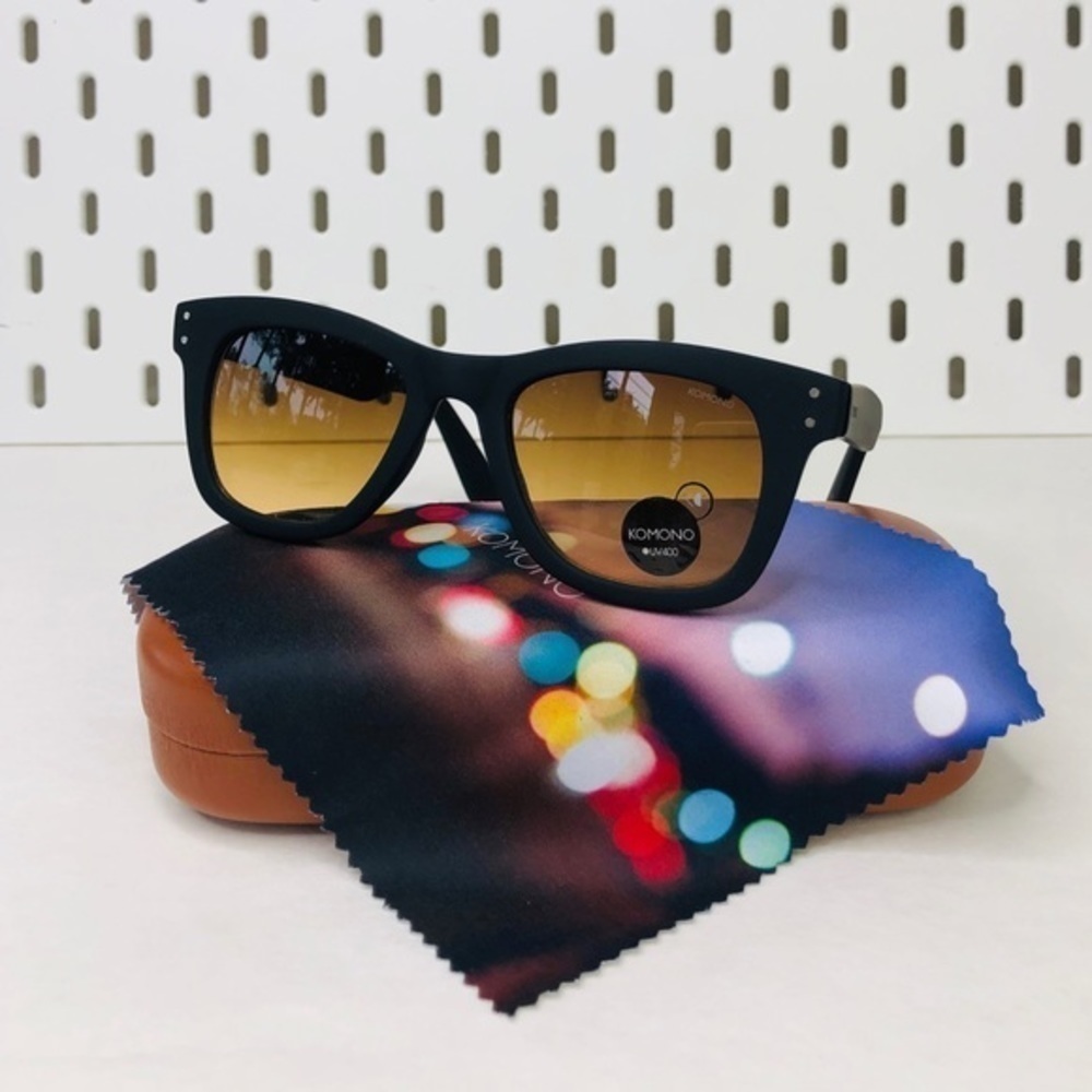 New designer KOMONO sunglases Allen Black Rubber - Picture 2 of 9